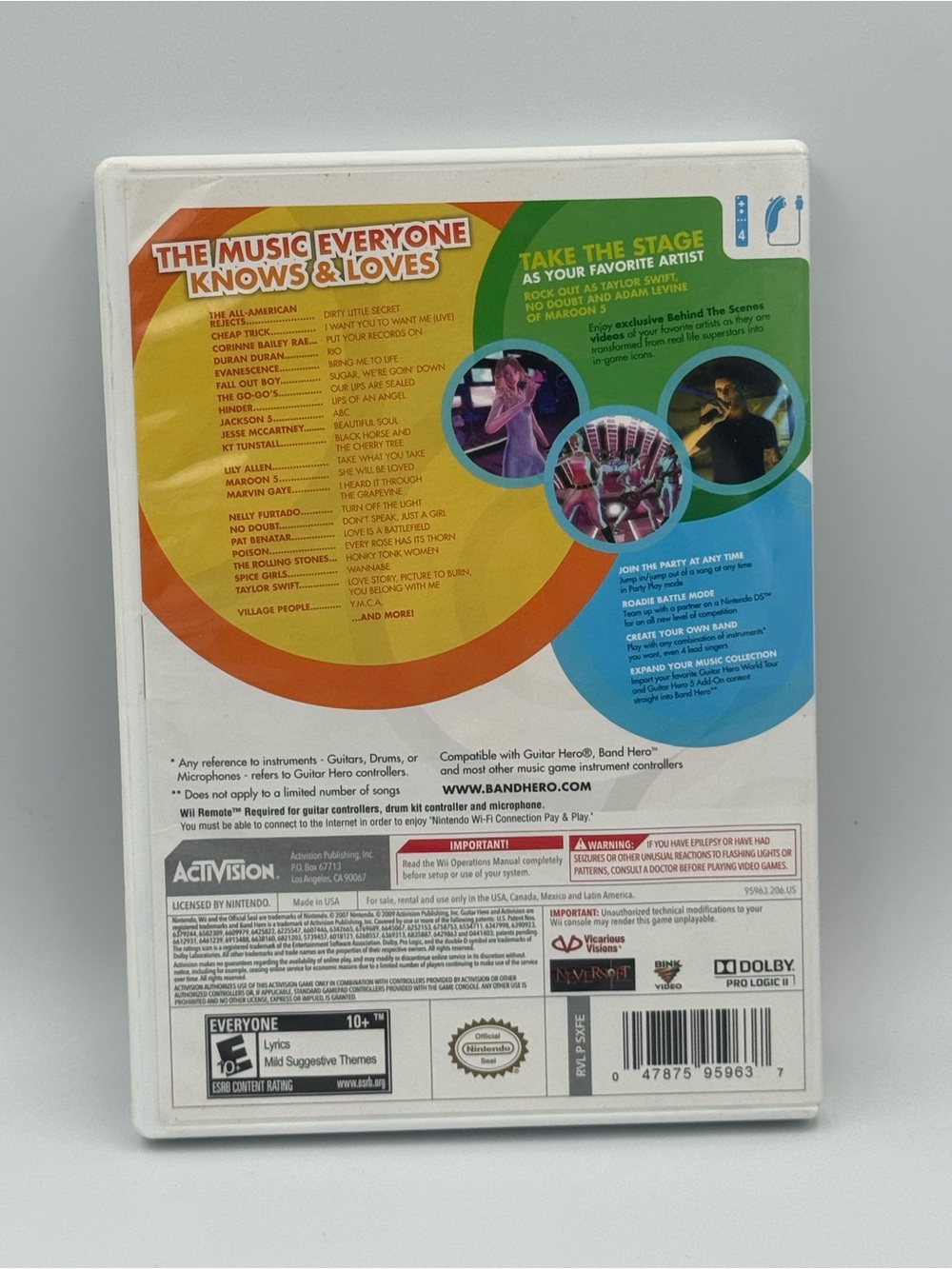 Band Hero Wii Taylor Swift Love Story You Belong With Me Tested Complete - Picture 2 of 8